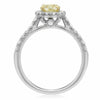 1.71CT WHITE & FANCY CANARY DIAMOND 18KT YELLOW GOLD & PLATINUM ENGAGEMENT RING