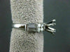 ANTIQUE .70CT DIAMOND 14KT WHITE GOLD BAGUETTE SEMI MOUNT ENGAGEMENT RING #22804