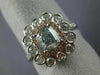 GIA 1.6CT WHITE PINK & LIGHT GREEN DIAMOND 18K WHITE & ROSE GOLD ENGAGEMENT RING