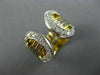 ESTATE CARTIER LARGE .50CT DIAMOND 18KT TWO TONE GOLD 3D MULIT ROW TENSION RING