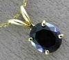 ESTATE 1.35CT AAA PURPLE SAPPHIRE 14KT YELLOW GOLD OVAL FLOATING PENDANT #26239