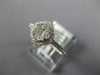 ESTATE .60CT DIAMOND 18KT WHITE GOLD CLUSTER SQUARE GEOMETRICAL FRIENDSHIP RING