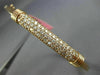 ESTATE 1.15CT DIAMOND 14KT ROSE GOLD 3D CLASSIC MULTI ROW PAVE BANGLE BRACELET