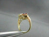ANTIQUE WIDE 1.45CTW DIAMOND & AAA RUBY 14KT YELLOW COCKTAIL RING AMAZING #22075