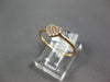 ESTATE SMALL .13CT DIAMOND 18KT ROSE GOLD 3D HEART PAVE CLASSIC LOVE RING