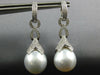 .77CT DIAMOND & AAA SOUTH SEA PEARL 18KT WHITE GOLD MULTI LEAF HANGING EARRINGS