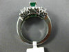 ANTIQUE 2.19CT DIAMOND & AAA EMERALD 14KT WHITE GOLD 3D ENGAGEMENT RING #16061