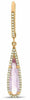 1.29CT DIAMOND & AAA PINK AMETHYST 14KT ROSE GOLD PEAR SHAPE LEVERBACK EARRINGS
