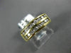 ESTATE .65CT DIAMOND 14KT YELLOW GOLD DOUBLE ROW WEDDING ANNIVERSARY RING #21317