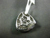 ESTATE .49CT DIAMOND 14K WHITE GOLD CLUSTER TRIANGULAR MILGRAIN FILIGREE PENDANT