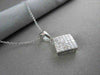 ESTATE .75CT DIAMOND SQUARE 14KT WHITE GOLD PENDANT F COLOR VVS SIMPLY AMAZING