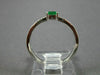 ESTATE .28CT DIAMOND & AAA EMERALD 14KT WHITE GOLD ROUND & OVAL CLASSIC FUN RING