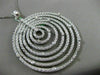 ESTATE MASSIVE 1.23CT DIAMOND 18KT WHITE GOLD ETOILE WOVEN MESH CIRCULAR PENDANT