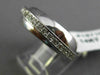 ANTIQUE WIDE .60CT DIAMOND 14KT WHITE GOLD 3D FLOATING CRISS CROSS RING #16710