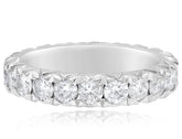 ESTATE LARGE 2.02CT DIAMOND 14K WHITE GOLD SHARED PRONG WEDDING ANNIVERSARY RING