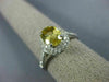 1.41CT DIAMOND & AAA YELLOW TOPAZ 14KT WHITE GOLD 3D OVAL HALO ENGAGEMENT RING