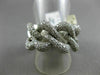 ESTATE WIDE 3.0CT DIAMOND 14KT WHITE GOLD 3D HANDCRAFTED FLEXIBLE LOVE KNOT RING