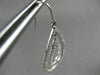 ESTATE LARGE 1.60CT DIAMOND 14KT WHITE GOLD 3D DOUBLE TEAR DROP HANGING EARRINGS