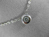 ESTATE .14CT ROUND CUT DIAMOND 18KT WHITE GOLD 3D SOLITAIRE BEZEL PENDANT #596