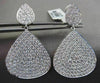 ESTATE MASSIVE 5.59CT DIAMOND 18KT WHITE GOLD DOUBLE PEAR SHAPE HANGING EARRINGS