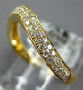 ESTATE .26CT DIAMOND 18KT YELLOW GOLD 3D TWO ROW PAVE CLASSIC WAVE FUN RING