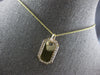 ESTATE .40CT DIAMOND 14K YELLOW GOLD 3D CLASSIC OCTAGON DOG TAG FLOATING PENDANT