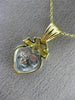 ESTATE .05CT DIAMOND 14KT WHITE YELLOW & ROSE GOLD 3D LOVE HEART PENDANT #17515