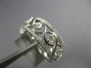 ESTATE WIDE .68CT DIAMOND 18K WHITE GOLD INFINITY SEMI ETERNITY ANNIVERSARY RING