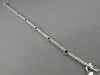 ESTATE 1.91CT DIAMOND & AAA RUBY 18KT WHITE GOLD FILIGREE HEART TENNIS BRACELET