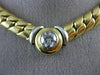 ESTATE .87CT DIAMOND 18K TWO TONE GOLD SOLITAIRE CUBAN SOLID LINK NECKLACE #1820