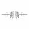 LARGE 1.01CT DIAMOND 14KT WHITE GOLD 3D CLUSTER CIRCULAR CLASSIC STUD EARRINGS