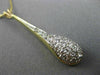 ESTATE .52CT DIAMOND 18K TWO TONE GOLD 3D ELONGATED PAVE FLOATING PENDANT #25492