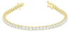 ESTATE 7.0CT DIAMOND 14KT YELLOW GOLD 3D CLASSIC ROUND TENNIS BRACELET
