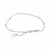ESTATE .25CT DIAMOND 14KT WHITE GOLD 3D DIAMOND BY THE YARD HEART LOVE BRACELET