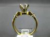 ESTATE .35CT DIAMOND 14KT 2 TONE GOLD BAGUETTE SEMI MOUNT ENGAGEMENT RING #22412