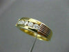 ESTATE .46CT DIAMOND 14KT TWO TONE GOLD 3D CHANEL ANNIVERSARY WEDDING RING #1312
