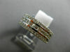 WIDE 1.36CT ROUND & BAGUETTE DIAMOND 18KT WHITE GOLD SEMI ETERNITY WEDDING RING