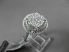 ESTATE LARGE 1.05CT DIAMOND 18KT WHITE GOLD HALO CLUSTER PROMISE ENGAGEMENT RING