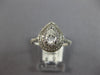 ESTATE WIDE 1.18CT DIAMOND 14KT WHITE GOLD 3D CLASSIC ROUND ENGAGEMENT RING