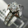 ESTATE WIDE EGL 1.31CT DIAMOND 18KT WHITE GOLD SOLITAIRE ENGAGEMENT RING #10992