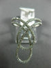 ESTATE LARGE .37CT DIAMOND 14KT WHITE GOLD 3D INFINITY LOVE KNOT LOVE FUN RING