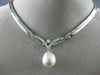 ESTATE .10CT DIAMOND & AAA SOUTH SEA PEARL 18KT WHITE GOLD FLAT NECKLACE #16480