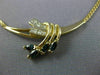 ANTIQUE 1.20CT DIAMOND & AAA SAPPHIRE 14K YELLOW GOLD 3D MARQUISE NECKLACE #2690