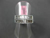ESTATE WIDE .87CT DIAMOND 18KT WHITE GOLD 3D TWO ROW MILGRAIN ANNIVERSARY RING