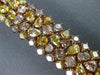 ESTATE LARGE GIA 24.03CT MULTI COLOR FANCY DIAMOND 18K ROSE GOLD TENNIS BRACELET