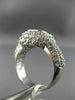 LARGE 2.80CT DIAMOND & AAA EMERALD 14KT WHITE GOLD 3D HALO PAVR ENGAGEMENT RING