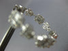 3.69CT DIAMOND 18KT WHITE GOLD ROUND & BAGUETTE INSIDE OUT HOOP HANGING EARRINGS