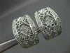 ANTIQUE LARGE .35CT DIAMOND 14KT WHITE GOLD FILIGREE CLIP ON EARRINGS #18194