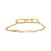 .42CT DIAMOND 14K YELLOW GOLD PAST PRESENT FUTURE FLOATING ADJUSTABLE BRACELET