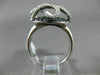 ESTATE LARGE 1.89CT WHITE & BLACK DIAMOND 18KT WHITE GOLD OVAL FILIGREE FUN RING